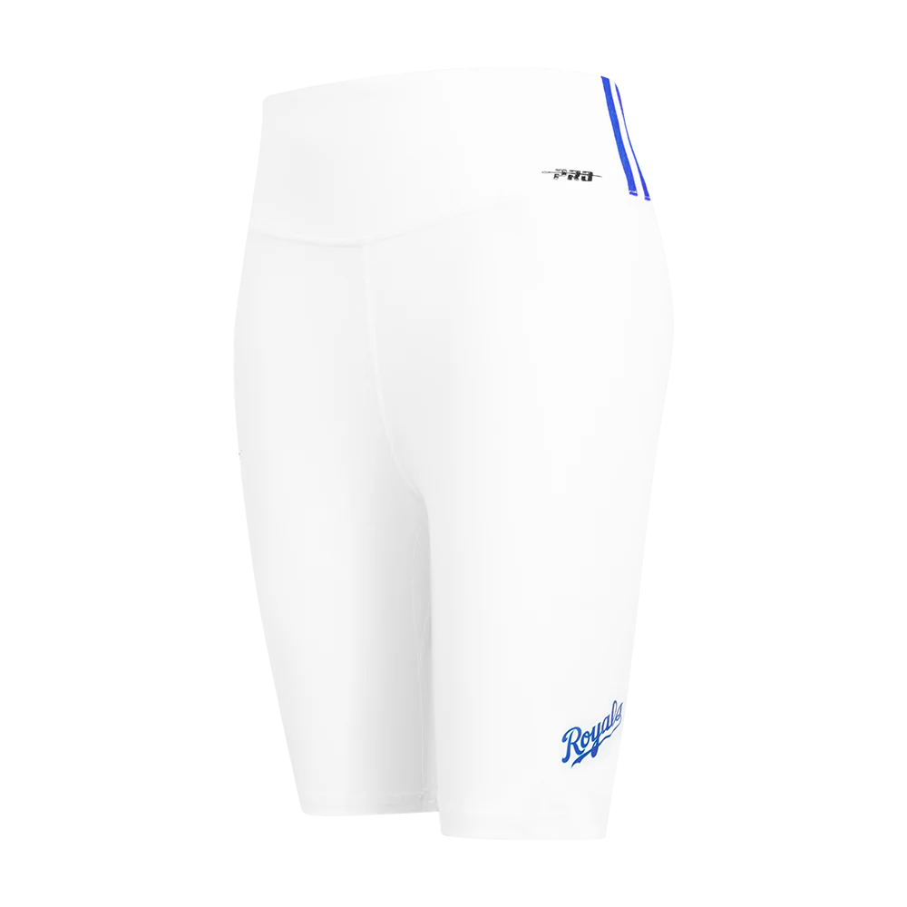 MLB KANSAS CITY ROYALS CLASSIC WOMEN'S COTTON BIKE SHORT (WHITE)