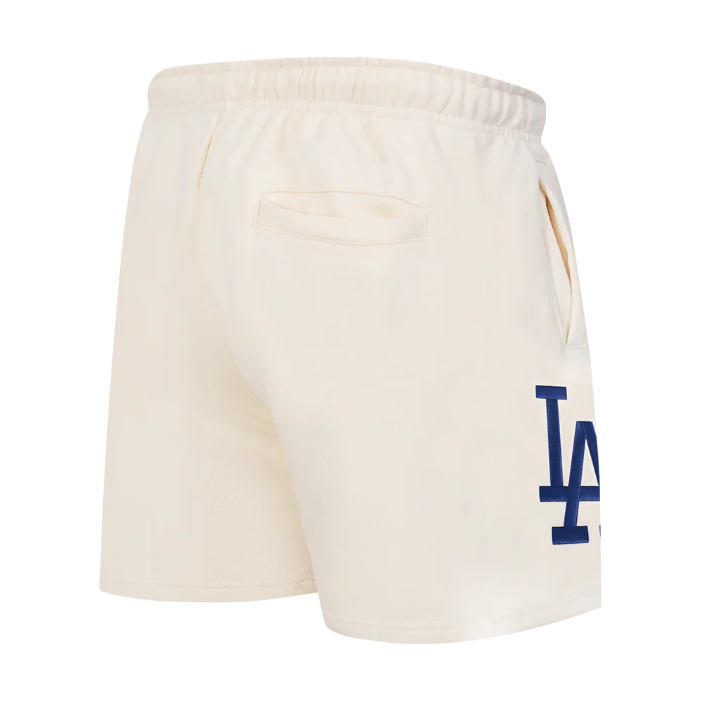 MLB LOS ANGELES DODGERS ECHO LOGO MEN'S FLEECE SHORT (EGGSHELL) - Image 3