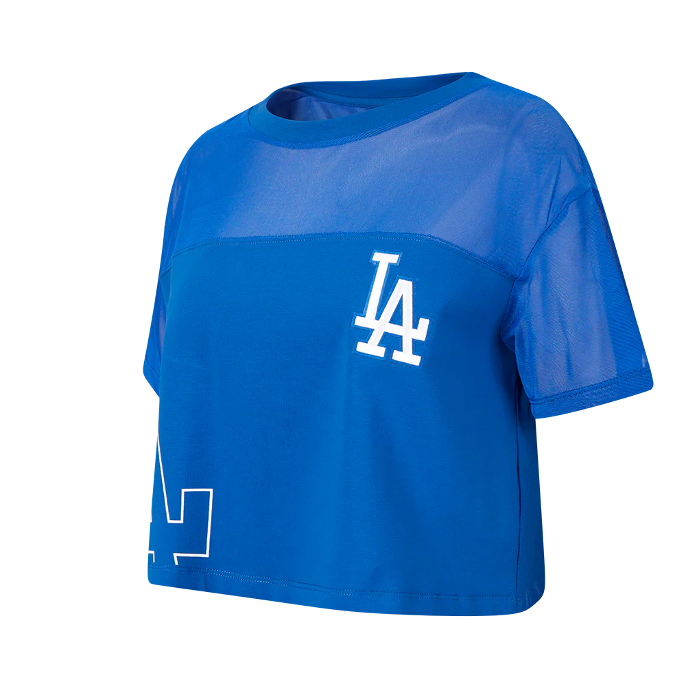MLB LOS ANGELES DODGERS SHEER INFLUENCE WOMEN'S SHEER BOXY TOP (DODGER BLUE) - Image 2