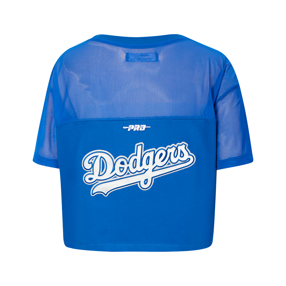 MLB LOS ANGELES DODGERS SHEER INFLUENCE WOMEN'S SHEER BOXY TOP (DODGER BLUE) - Image 3