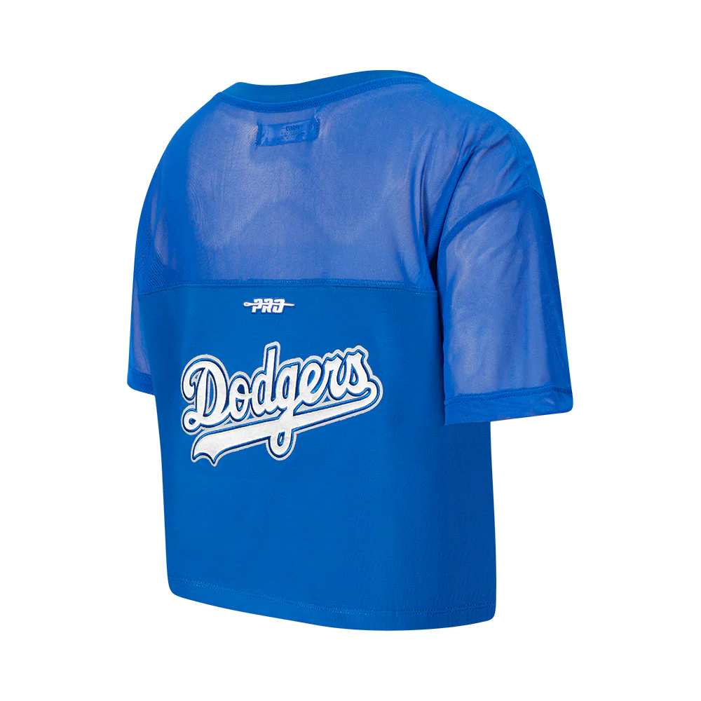 MLB LOS ANGELES DODGERS SHEER INFLUENCE WOMEN'S SHEER BOXY TOP (DODGER BLUE) - Image 4