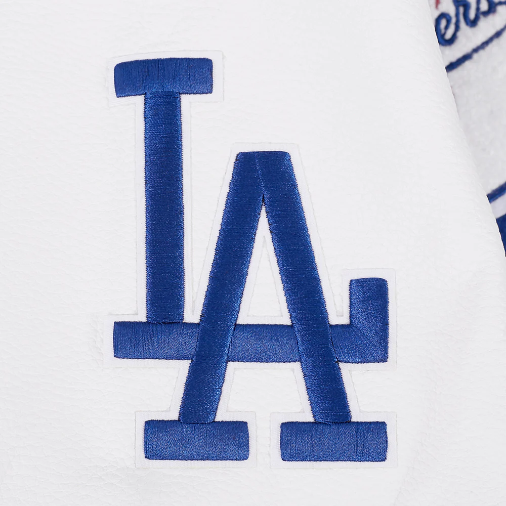 MLB LOS ANGELES DODGERS TEAM CRYSTALLINE WOMEN'S VARSITY JACKET (DODGER BLUE/WHITE) - Image 7
