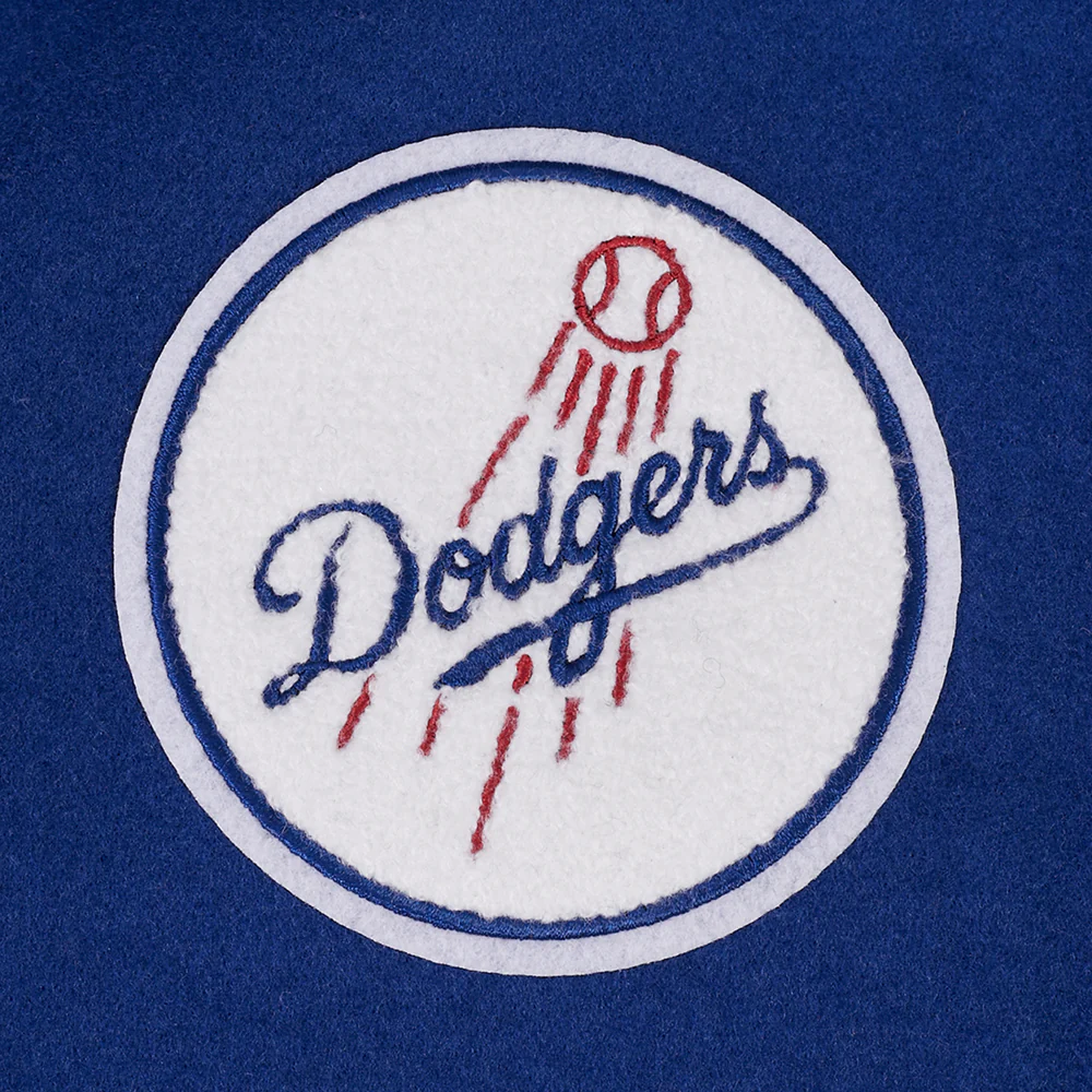 MLB LOS ANGELES DODGERS TEAM CRYSTALLINE WOMEN'S VARSITY JACKET (DODGER BLUE/WHITE) - Image 8