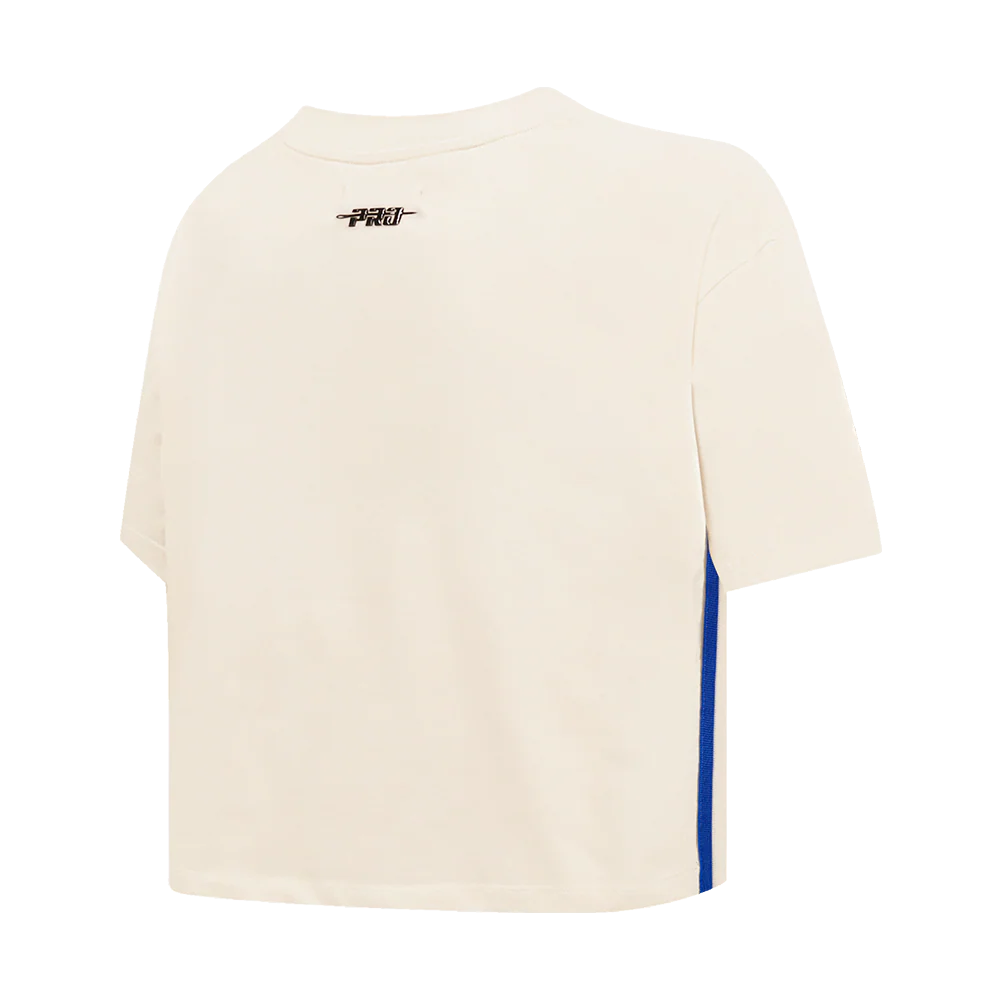 MLB MILWAUKEE BREWERS RETRO CLASSIC WOMEN'S BOXY TOP (EGGSHELL) - Image 4