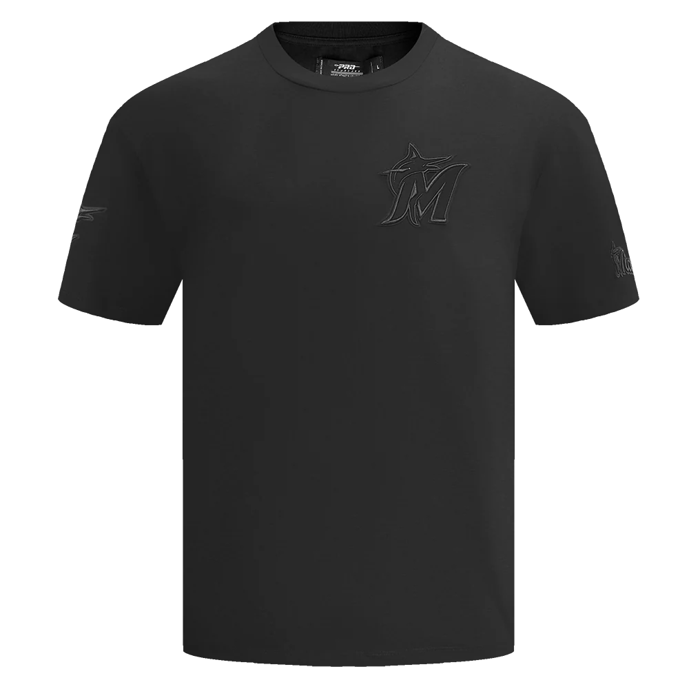 MLB MIAMI MARLINS NEUTRAL MEN'S DROP SHOULDER TOP (BLACK)