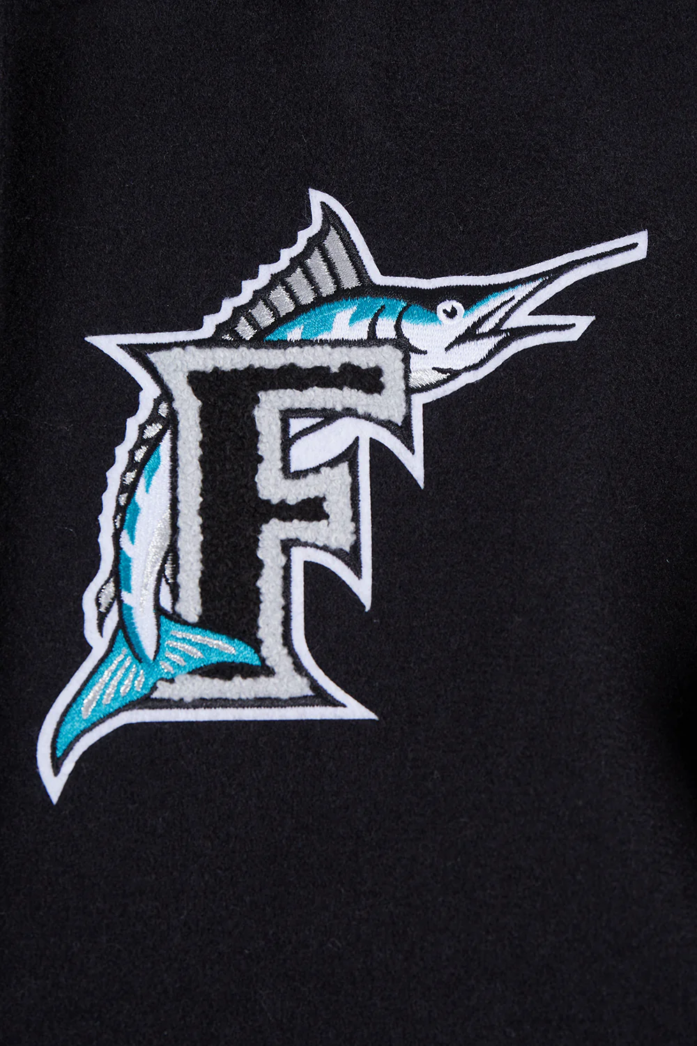 MLB FLORIDA MARLINS RETRO CLASSIC WOMEN'S RIB WOOL VARSITY JACKET (EGGSHELL/ BLACK) - Image 6