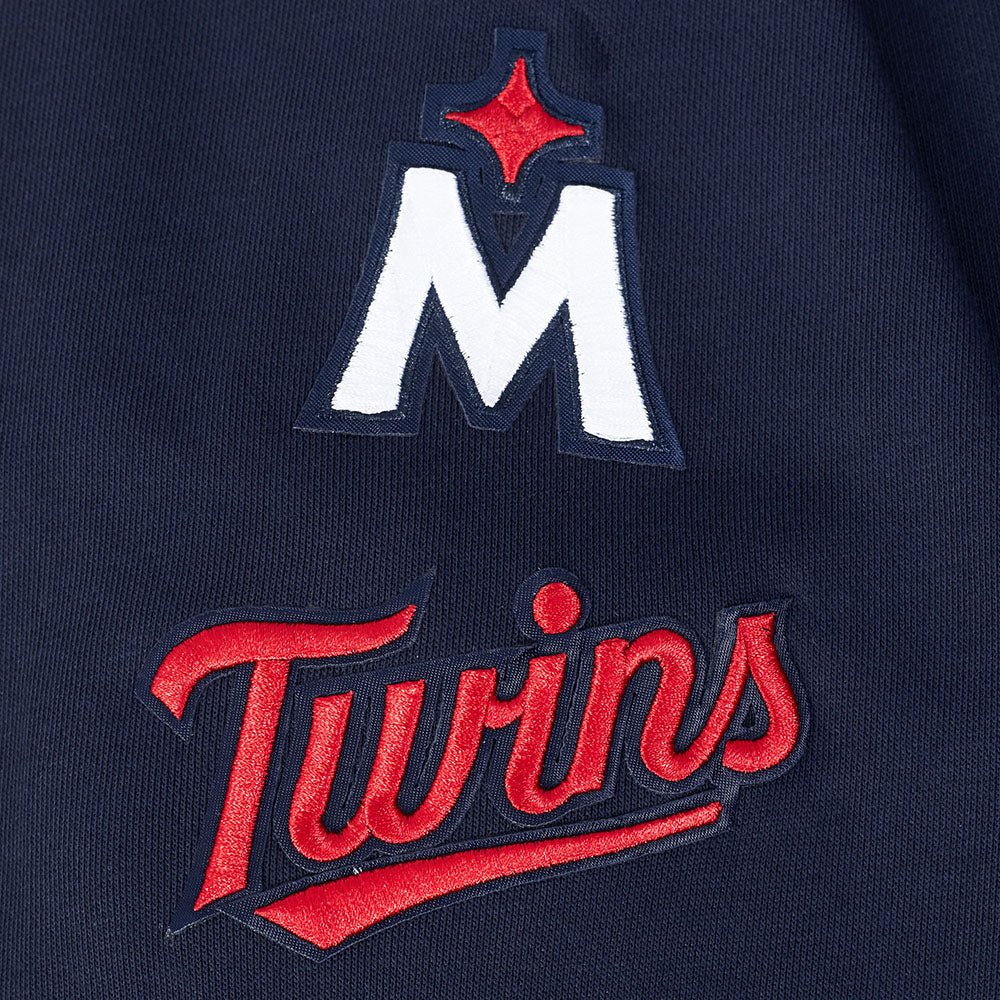 MLB MINNESOTA TWINS CLASSIC WOMEN'S CROPPED PULLOVER HOODIE (MIDNIGHT NAVY) - Image 5