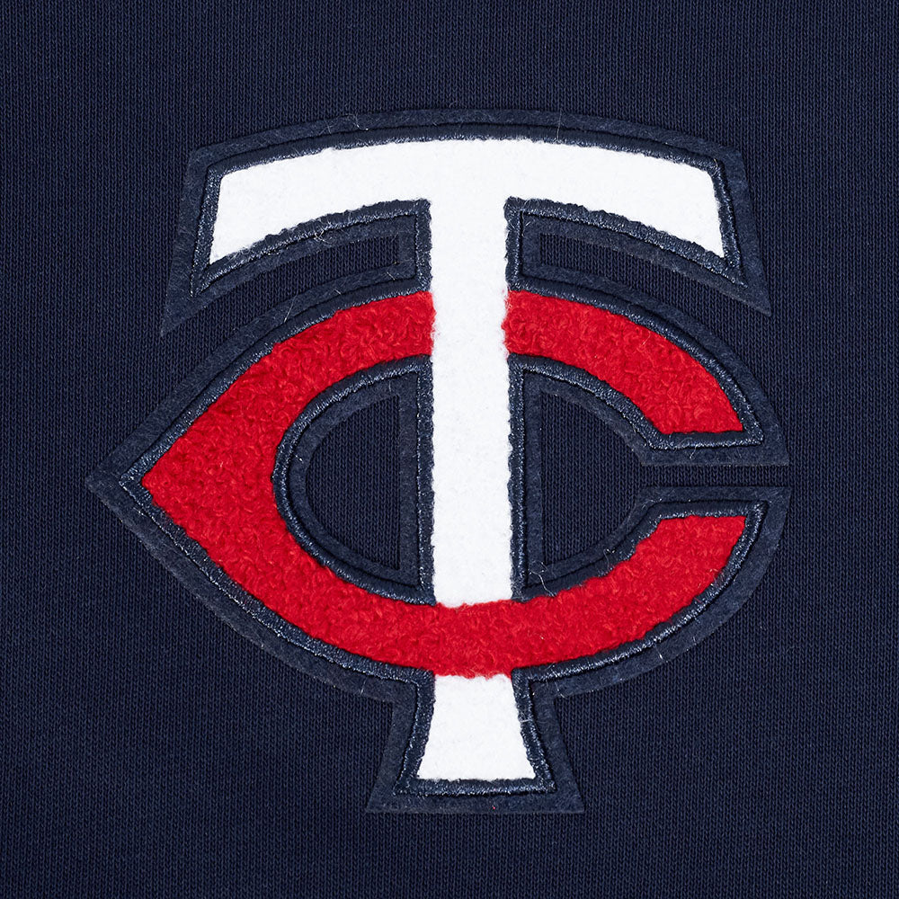 MLB MINNESOTA TWINS CLASSIC WOMEN'S CROPPED PULLOVER HOODIE (MIDNIGHT NAVY) - Image 6