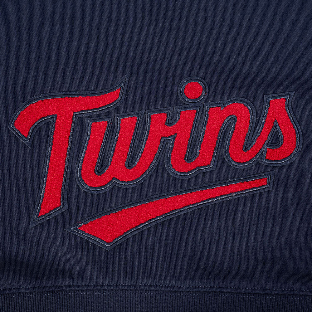 MLB MINNESOTA TWINS CLASSIC WOMEN'S CROPPED PULLOVER HOODIE (MIDNIGHT NAVY) - Image 7