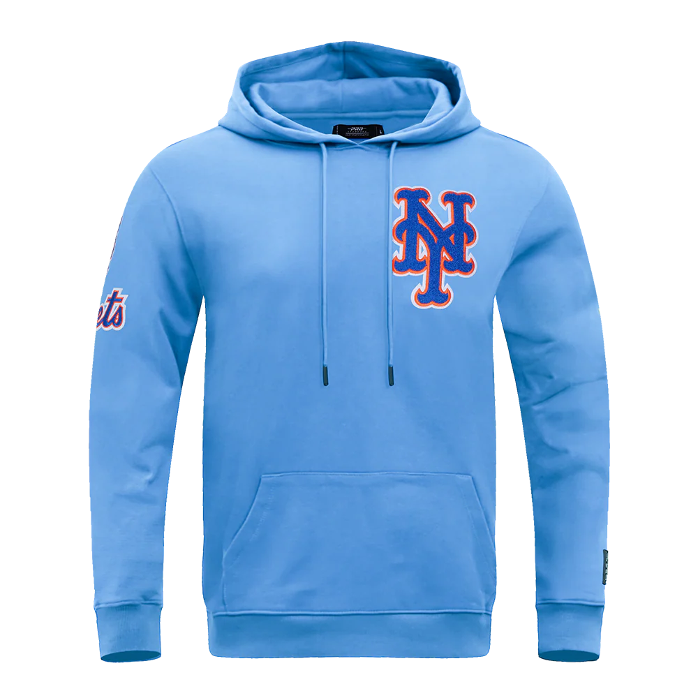 MLB NEW YORK METS MEN'S PULLOVER HOODIE(UNIVERSITY BLUE)