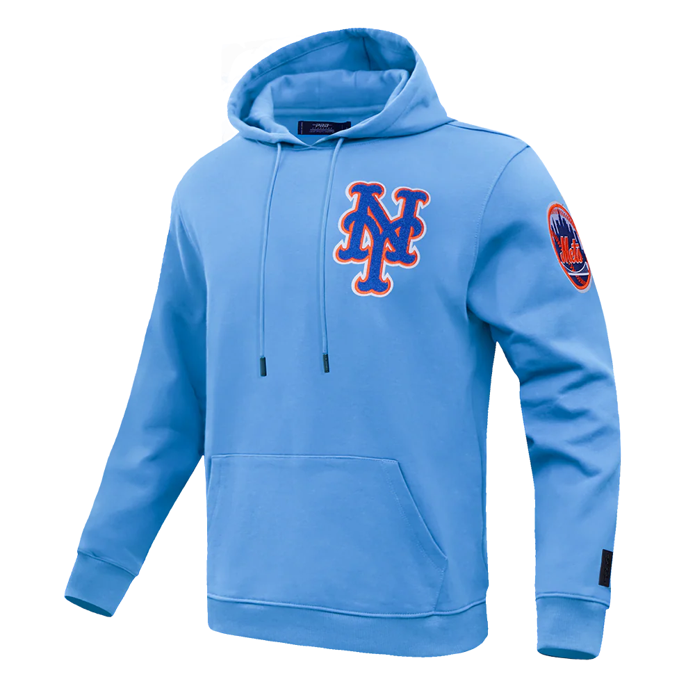 MLB NEW YORK METS MEN'S PULLOVER HOODIE(UNIVERSITY BLUE) - Image 2