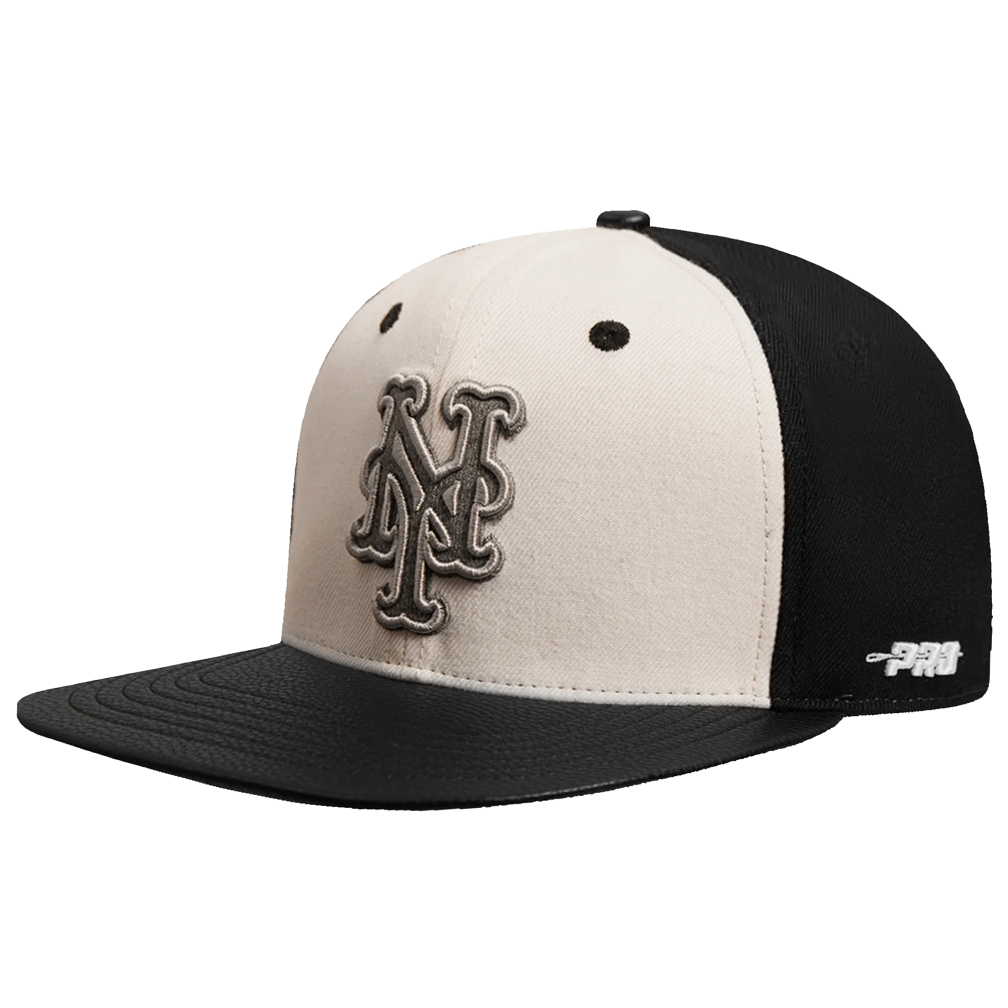 MLB NEW YORK METS REVERSE FRENCH TERRY WOOL BLEND PRO SIX STRAPB (EGGSHELL/ BLACK) - Image 3