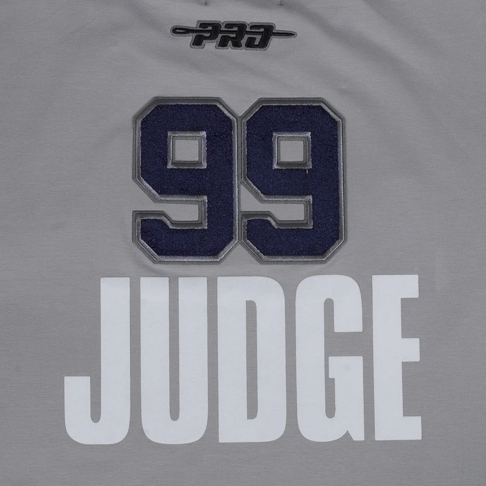 MLB NEW YORK YANKEES AARON JUDGE #99 CLASSIC MEN'S SINGLE JERSEY STRIPED TOP (GRAY) - Image 8