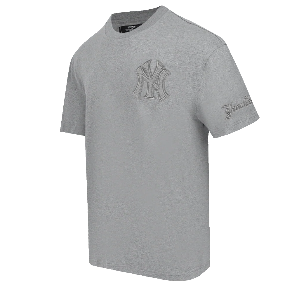 MLB NEW YORK YANKEES NEUTRAL MEN'S DROP SHOULDER TOP (DARK HEATHER GRAY) - Image 2
