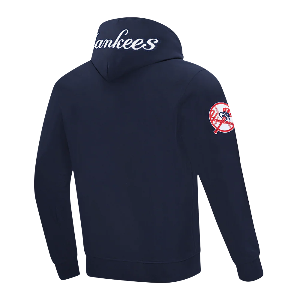MLB NEW YORK YANKEES AARON JUDGE #99 CLASSIC MEN'S DOUBLE KNIT PULLOVER HOODIE (MIDNIGHT NAVY) - Image 4
