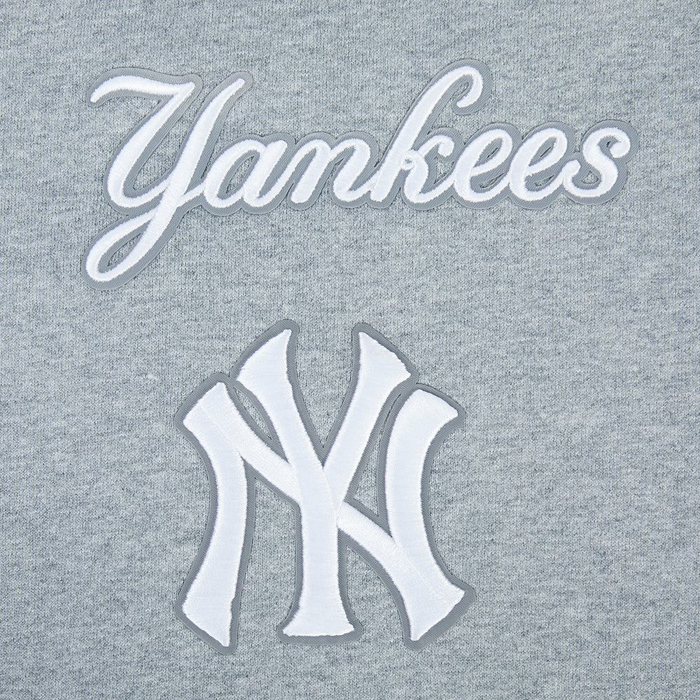 MLB NEW YORK YANKEES WINGSPAN MEN'S DROP SHOULDER FLC CREWNECK (DARK HEATHER GRAY) - Image 8