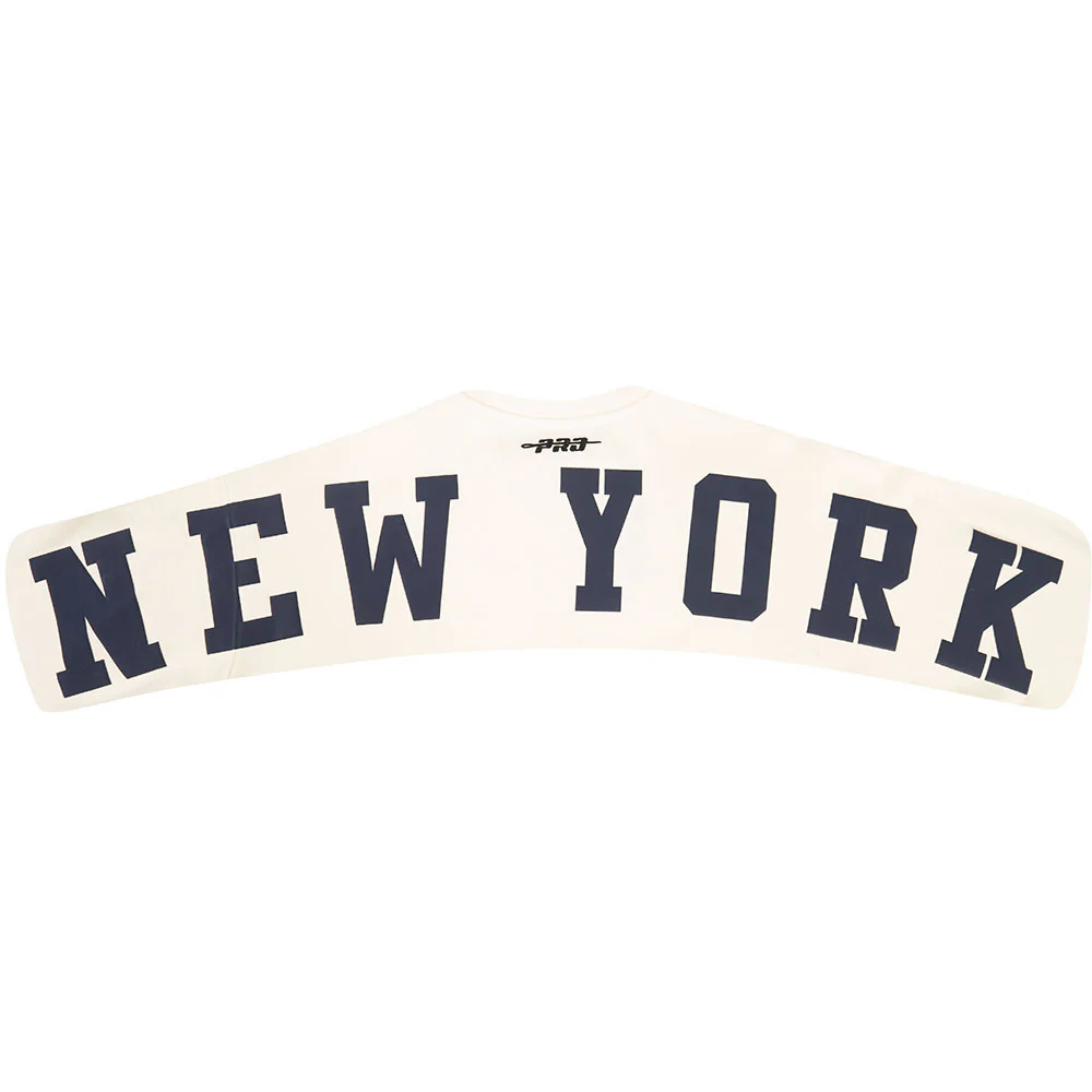 MLB NEW YORK YANKEES WINGSPAN MEN'S DROP SHOULDER FLC CREWNECK (EGGSHELL) - Image 6