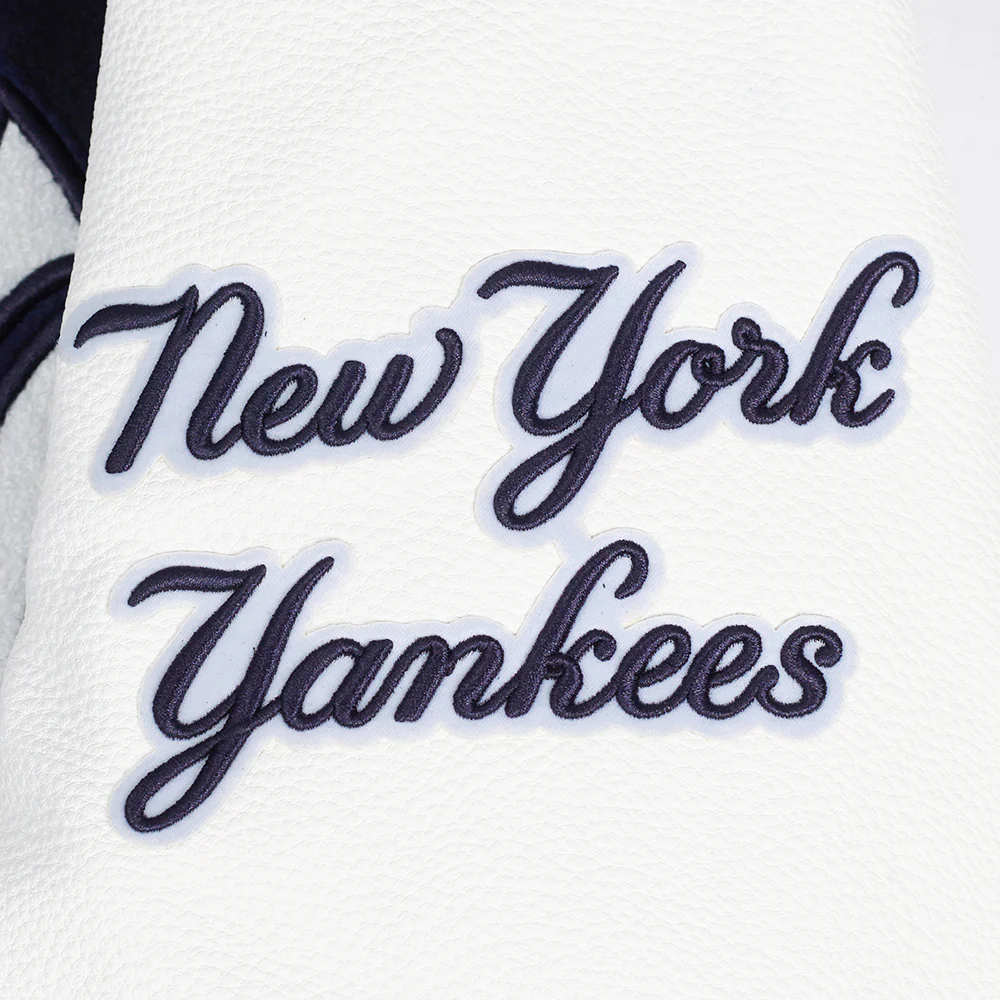 MLB NEW YORK YANKEES TURN IT UP MEN'S RIB WOOL VARSITY JACKET (MIDNIGHT NAVY/WHITE) - Image 7