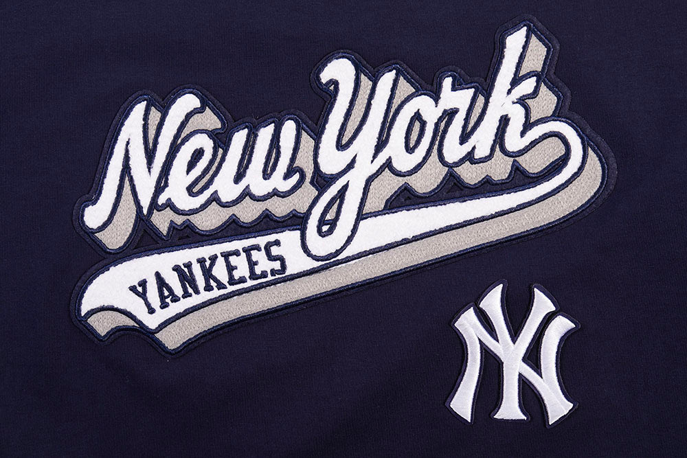 MLB NEW YORK YANKEES SCRIPT TAIL WOMEN'S BOYFRIEND TOP (MIDNIGHT NAVY) - Image 6