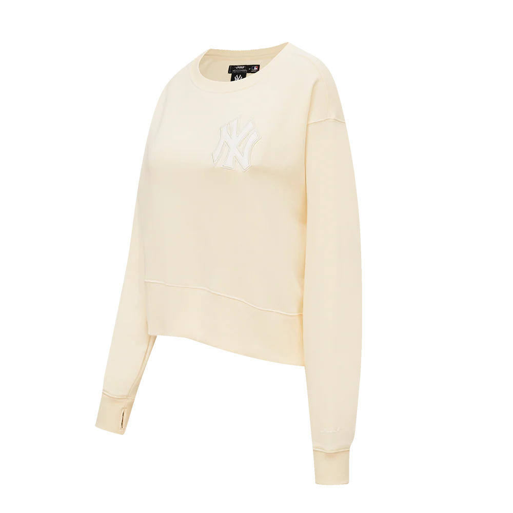 MLB NEW YORK YANKEES NEUTRAL WOMEN'S CREWNECK (EGGSHELL) - Image 2
