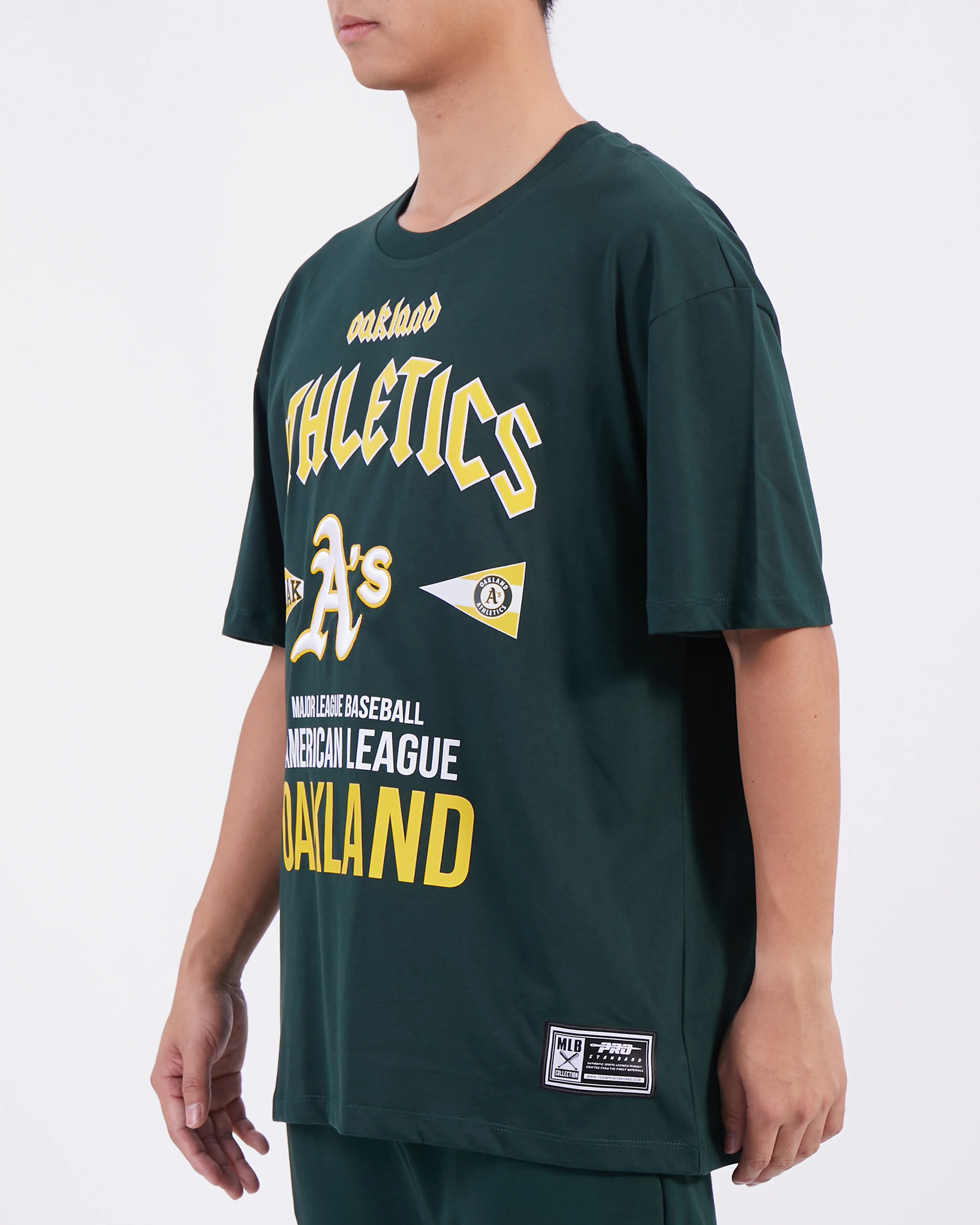 MLB OAKLAND ATHLETICS CITY TOUR CJ DROP SHOULDER TEE (FOREST GREEN) - Image 2