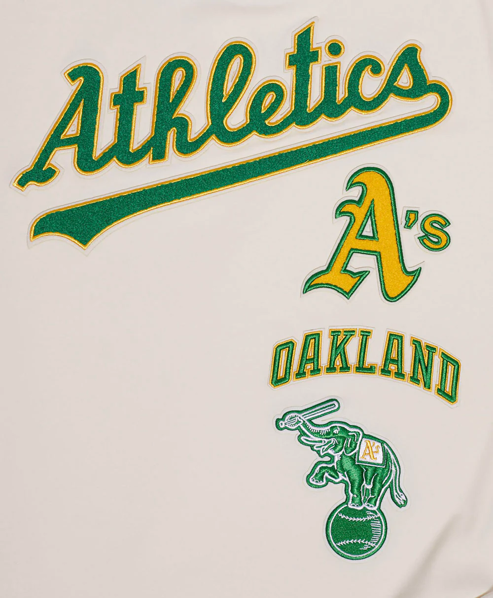 MLB OAKLAND ATHLETICS RETRO CLASSIC MEN'S TOP (EGGSHELL/ KELLY GREEN) - Image 5