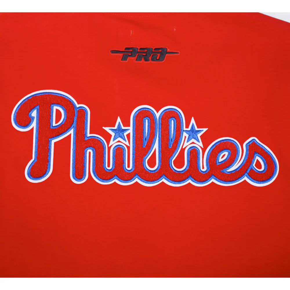 MLB PHILADELPHIA PHILLIES BRYCE HARPER #3 CLASSIC WARM UP JACKET (RED) - Image 9