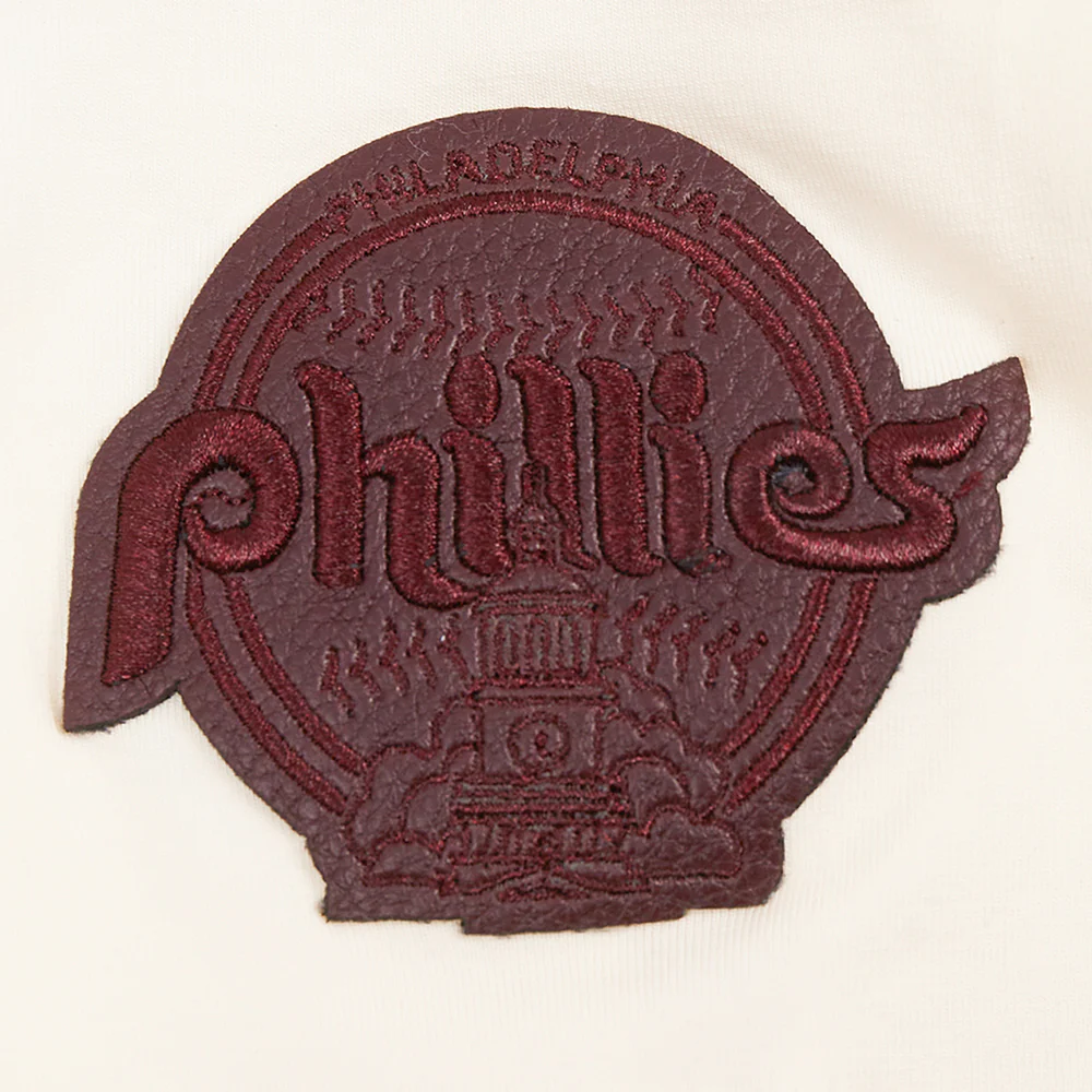 MLB PHILADELPHIA PHILLIES TRIPLE TONAL SINGLE JERSEY BOXY WOMEN'S TEE (EGGSHELL) - Image 6
