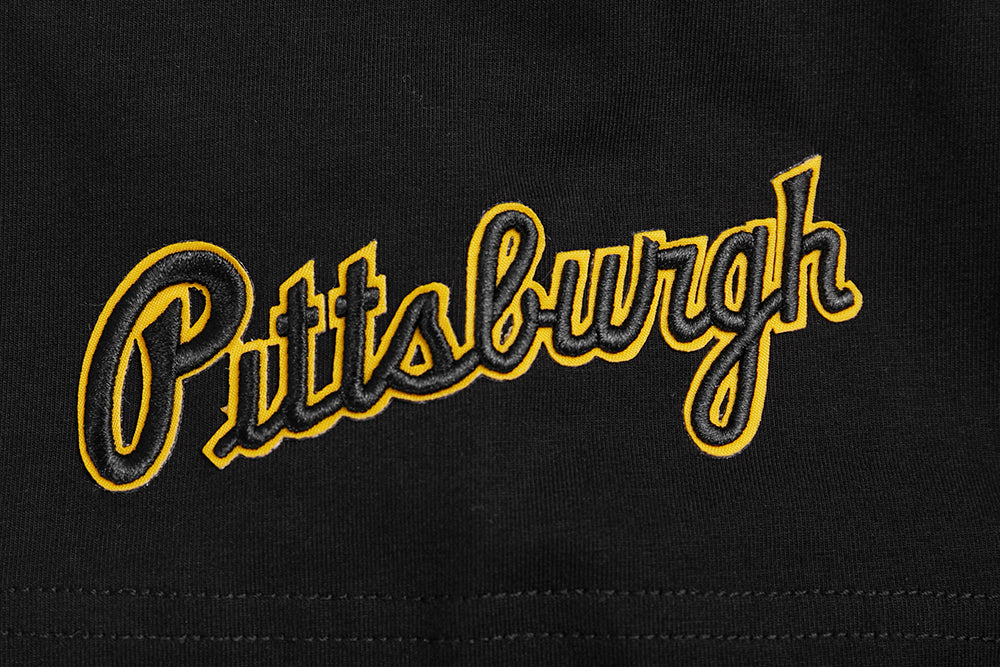 MLB PITTSBURGH PIRATES CREST EMBLEM SINGLE JERSEY TOP (BLACK) - Image 6