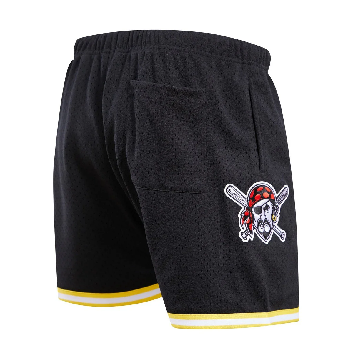 MLB PITTSBURGH PIRATES LOGO MEN'S MESH SHORT (BLACK) - Image 2