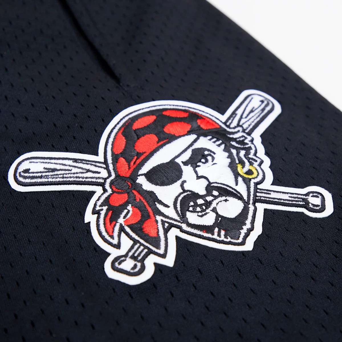 MLB PITTSBURGH PIRATES LOGO MEN'S MESH SHORT (BLACK) - Image 6