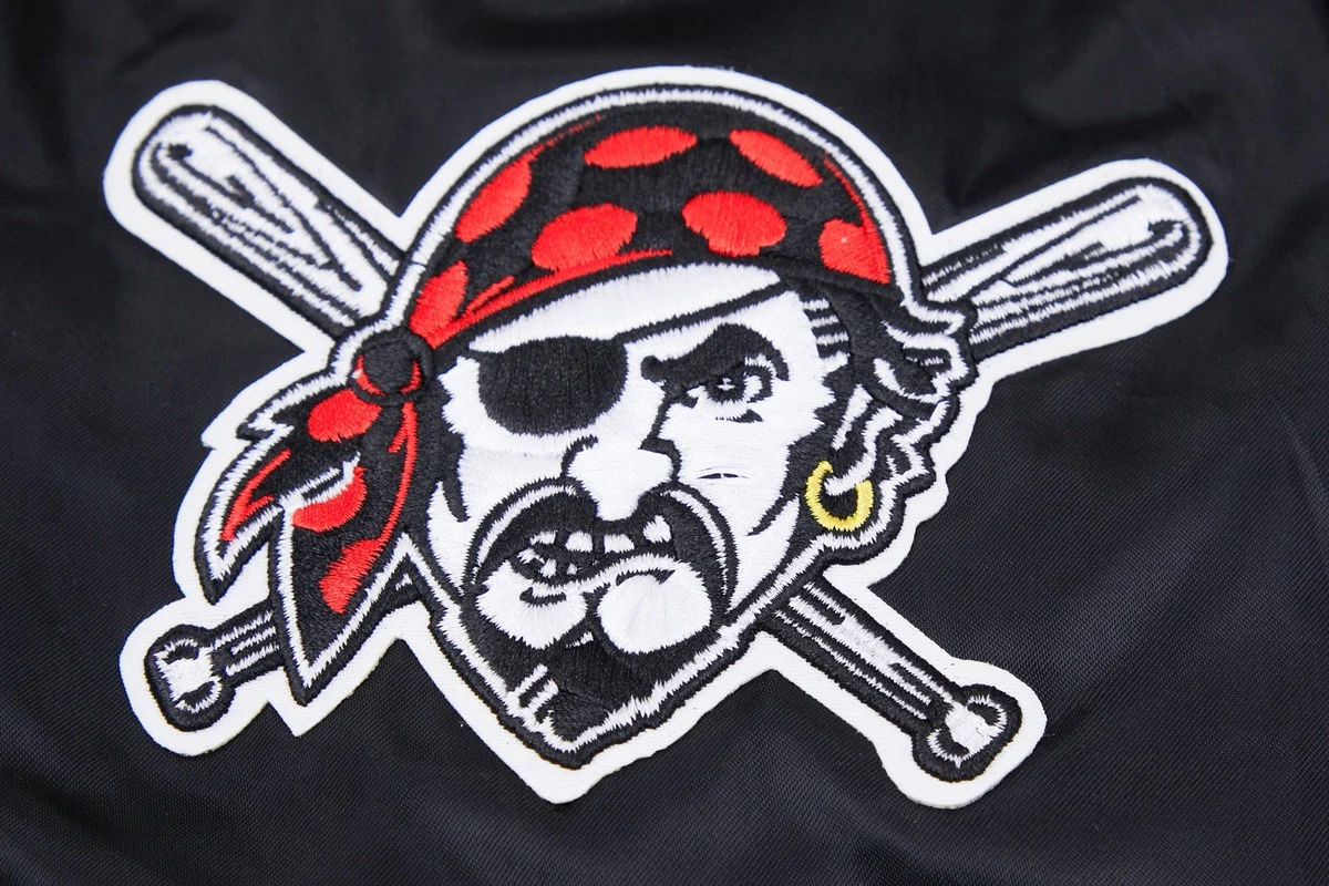 MLB PITTSBURGH PIRATES BIG LOGO WORLD SERIES MEN'S SATIN JACKET (BLACK) - Image 8