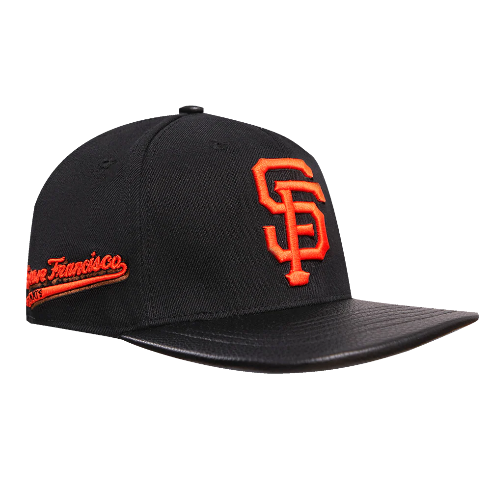 MLB SAN FRANCISCO GIANTS SCRIPT TAIL WOOL STRAPBACK (BLACK) - Image 2