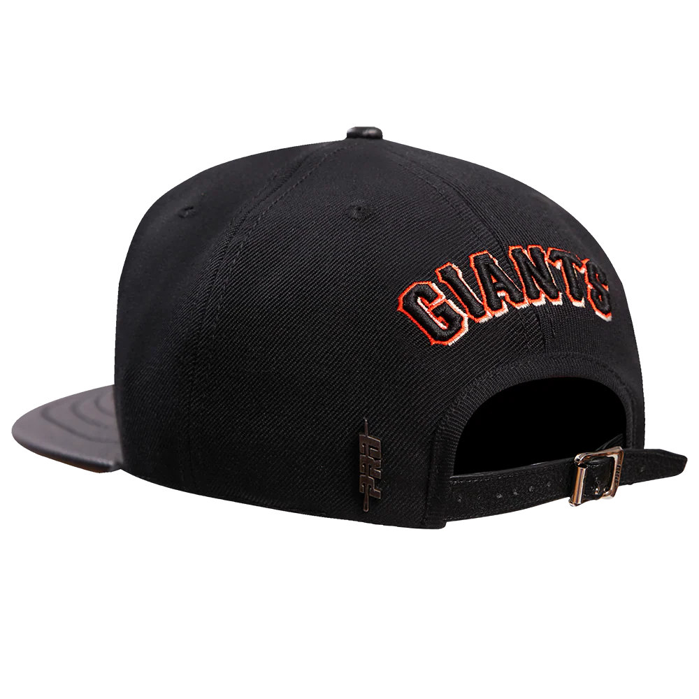 MLB SAN FRANCISCO GIANTS SCRIPT TAIL WOOL STRAPBACK (BLACK) - Image 4
