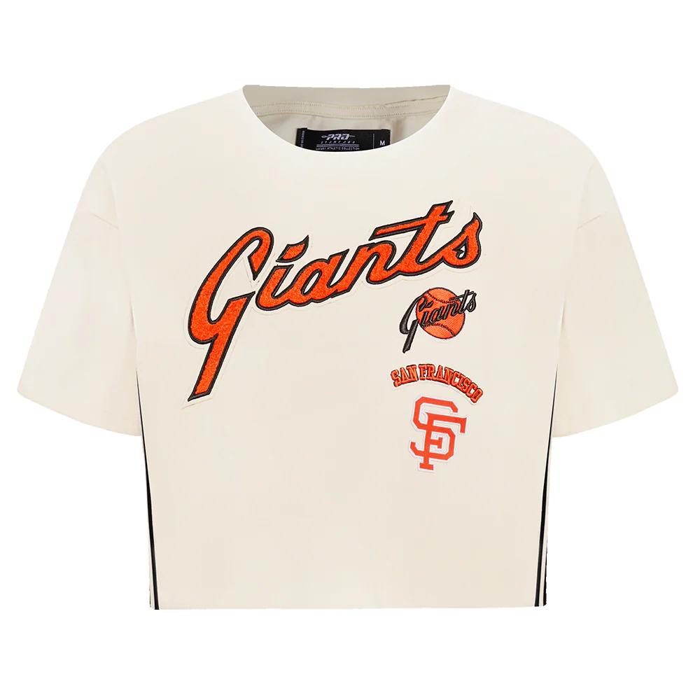 MLB SAN FRANCISCO GIANTS RETRO CLASSIC WOMEN'S BOXY TOP (EGGSHELL)