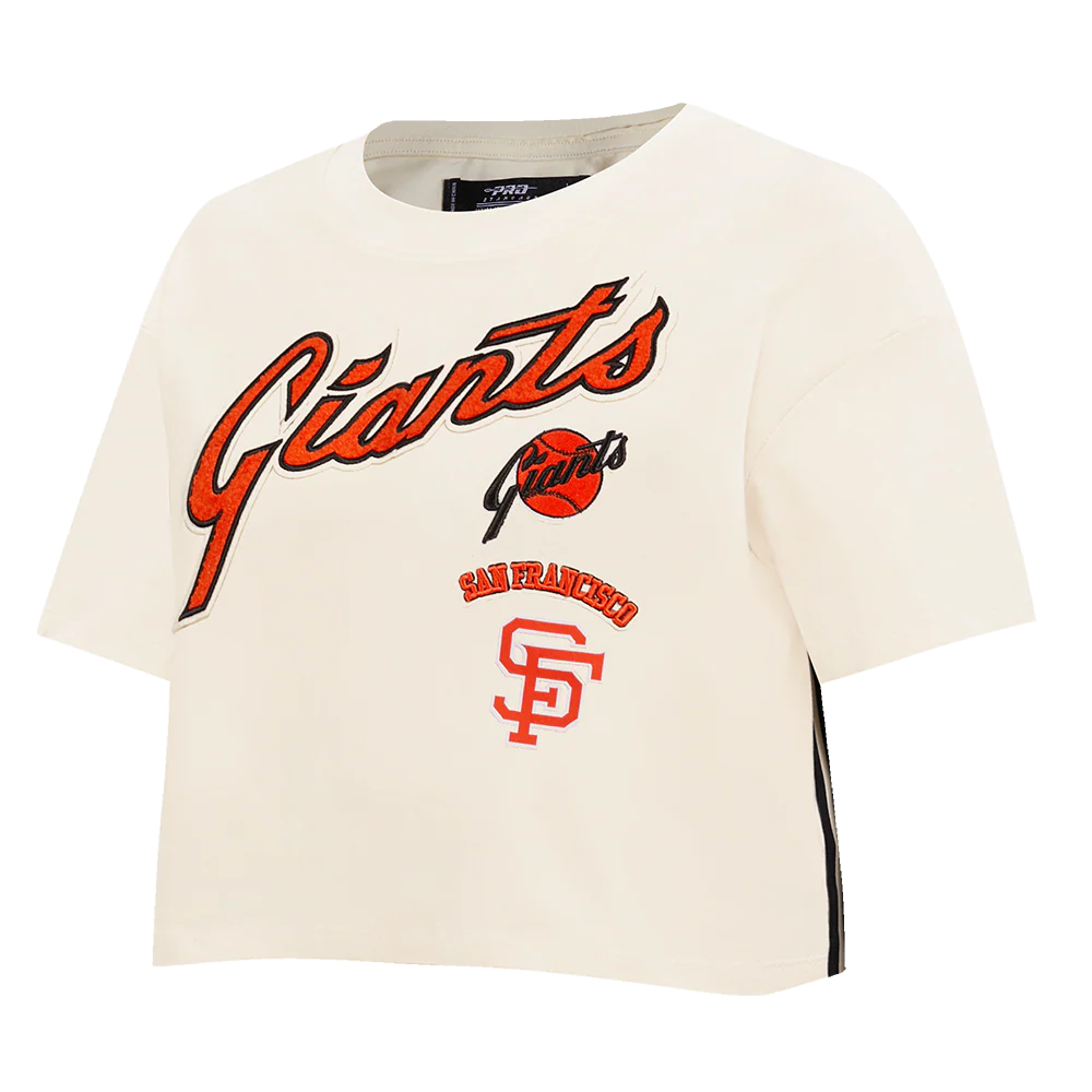 MLB SAN FRANCISCO GIANTS RETRO CLASSIC WOMEN'S BOXY TOP (EGGSHELL) - Image 2
