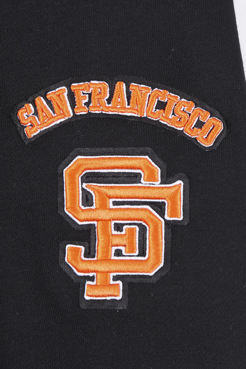 MLB SAN FRANCISCO GIANTS RETRO CLASSIC WOMEN'S CROPPED PULLOVER HOODIE (BLACK/ORANGE) - Image 7