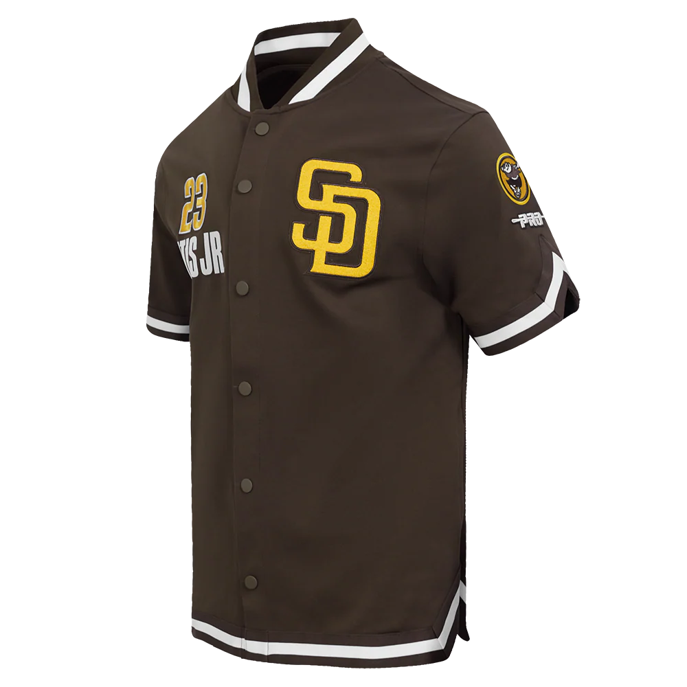MLB SAN DIEGO PADRES FERNANDO TATIS JR. #23 CLASSIC MEN'S WARM UP JACKET (BROWN) - Image 2
