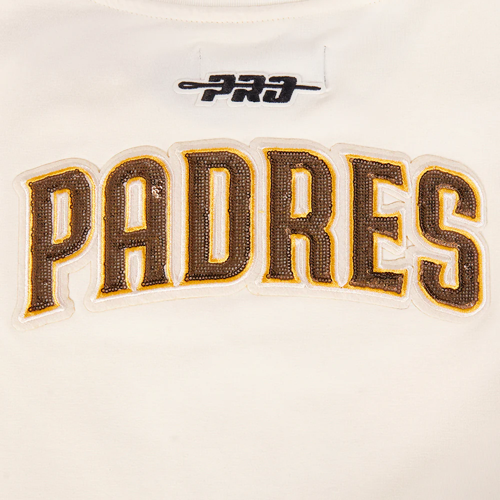 MLB SAN DIEGO PADRES GAME DAY CLASSICS WOMEN'S SINGLE JERSEY BABY DOLL TOP (EGGSHELL) - Image 9