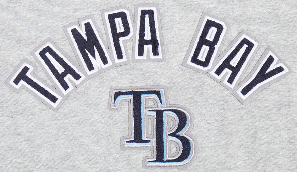 MLB TAMPA BAY RAYS CLASSIC WOMEN'S FLEECE CREWNECK (HEATHER GREY) - Image 5