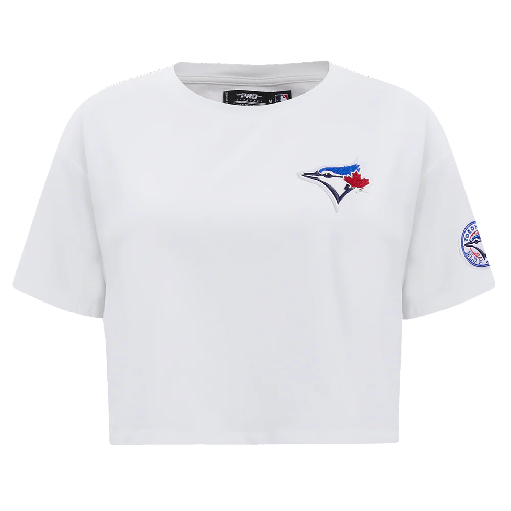 MLB TORONTO BLUE JAYS CLASSIC WOMEN'S W BOXY TOP (WHITE)