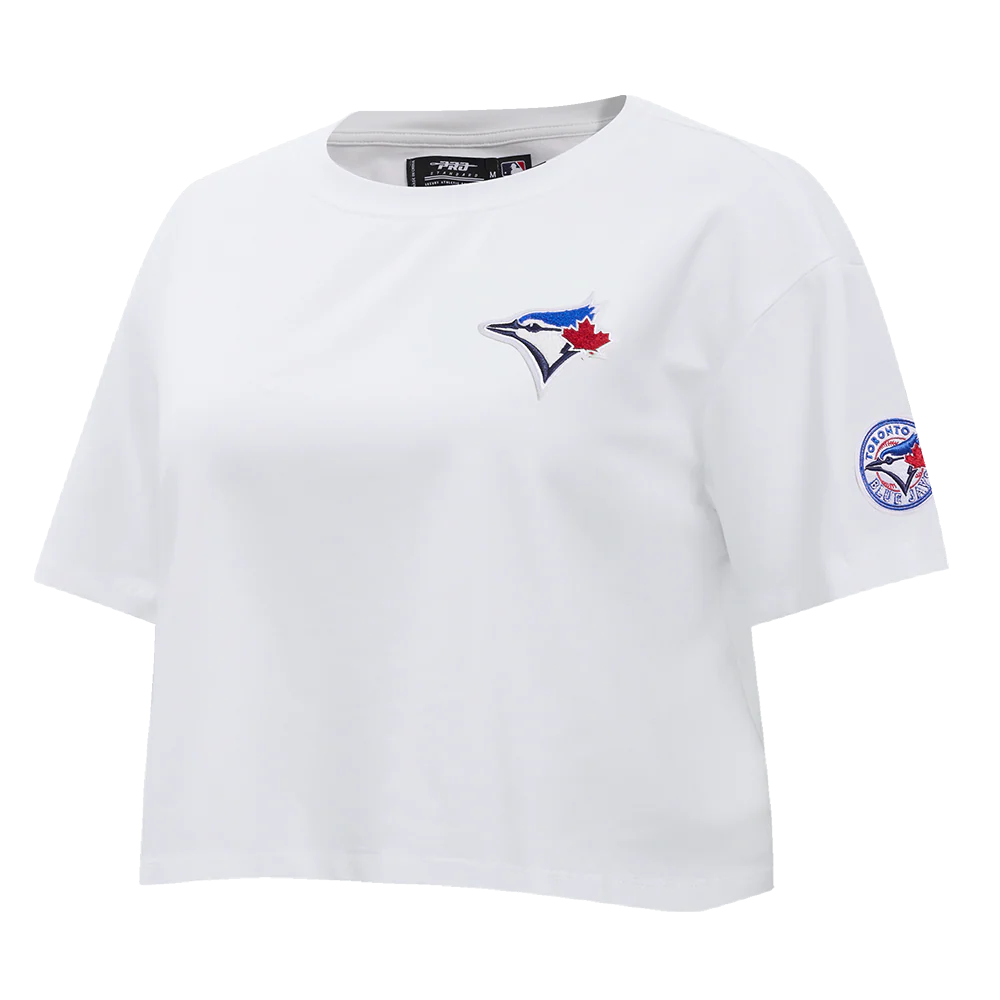 MLB TORONTO BLUE JAYS CLASSIC WOMEN'S W BOXY TOP (WHITE) - Image 2