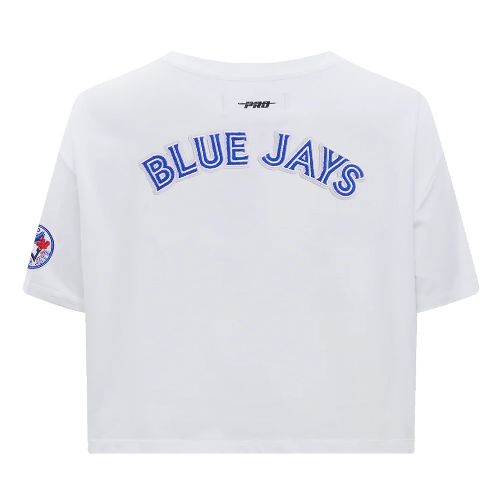 MLB TORONTO BLUE JAYS CLASSIC WOMEN'S W BOXY TOP (WHITE) - Image 3