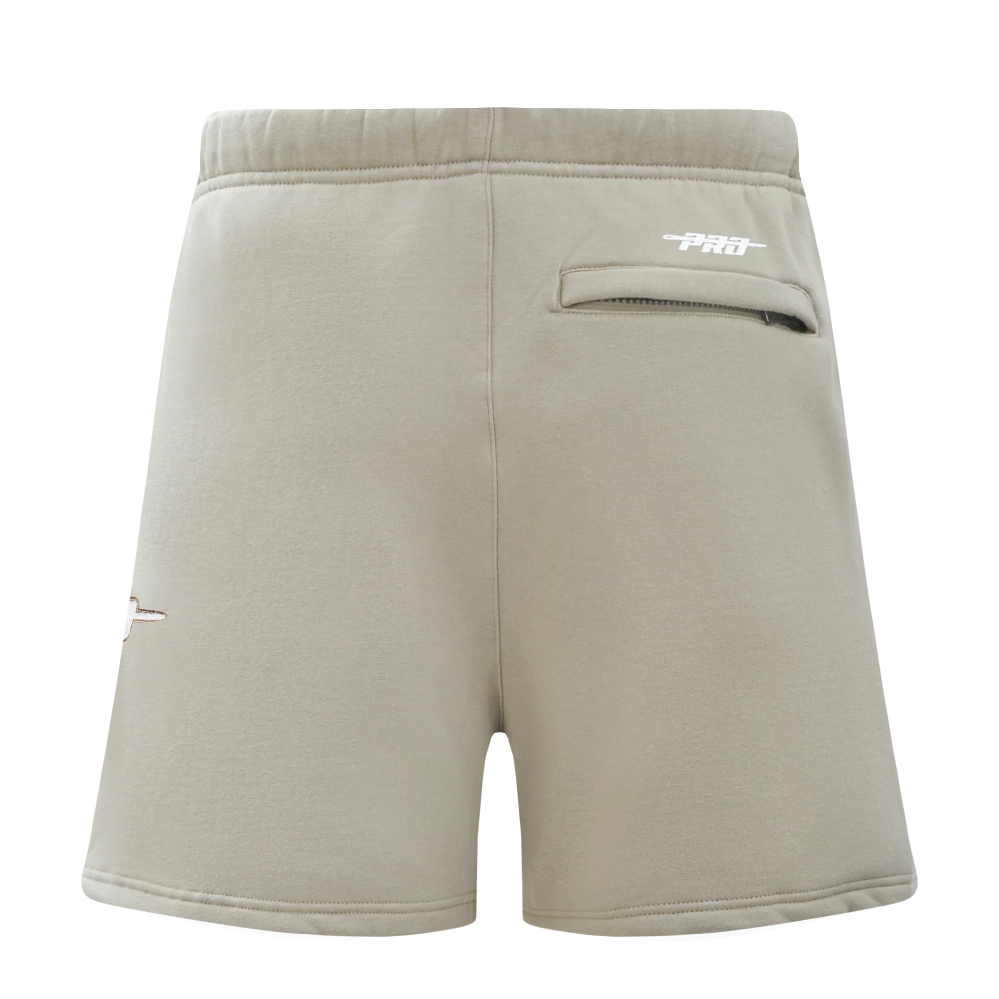 PRO STANDARD CLASSIC CHENILLE WHT LOGO MEN'S FLC SHORT (TAUPE) - Image 4