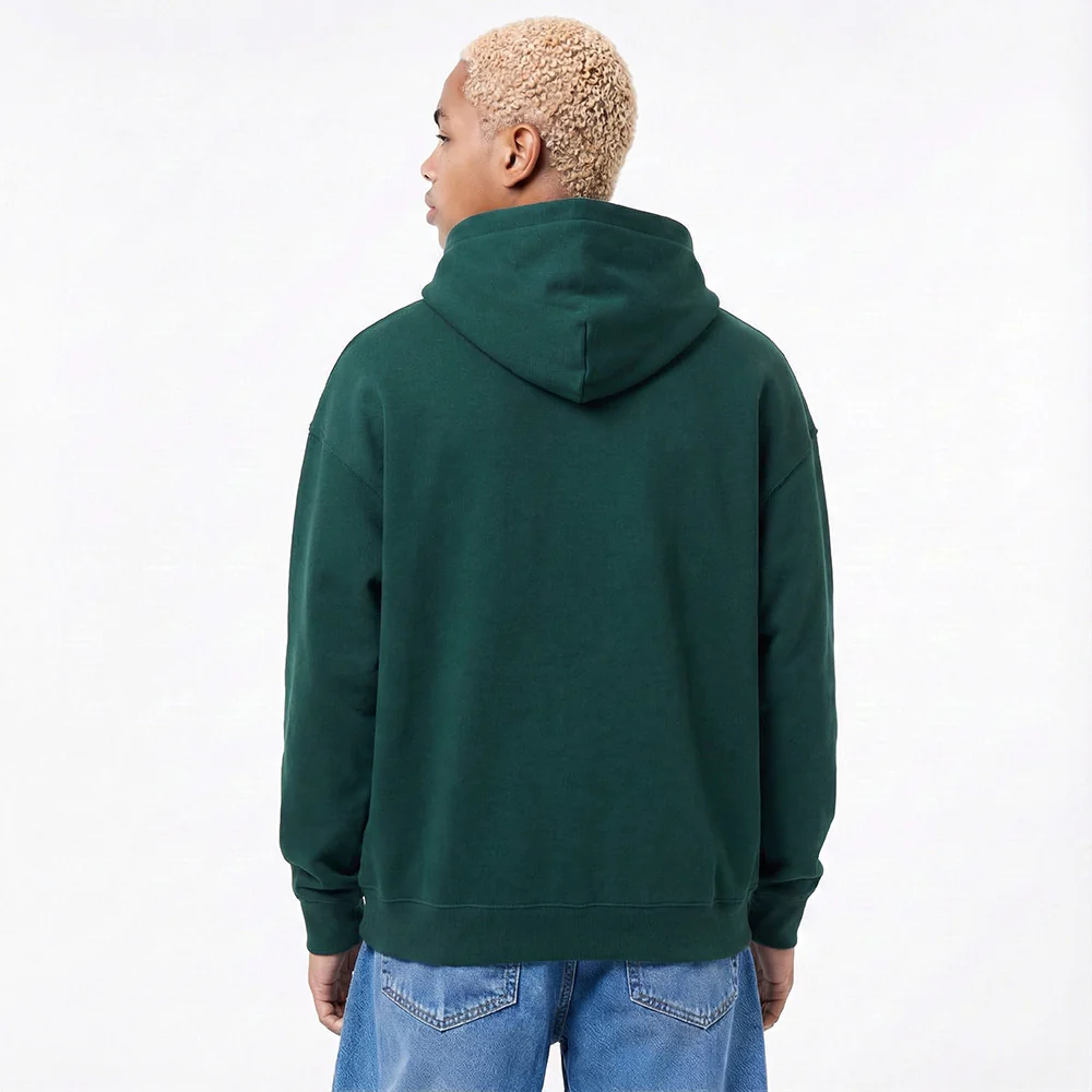 Pro Standard PRO STANDARD CLASSIC CHENILLE WHT LOGO MEN'S DROP SHOULDER FLC PO HOODIE (FOREST GREEN) - Image 2