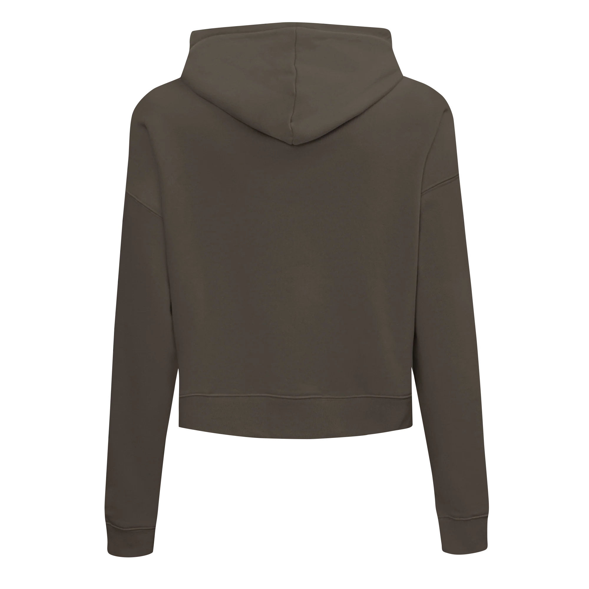 PRO STANDARD CLASSIC CHENILLE WHT LOGO WOMEN'S FLC CROPPED PO HOODIE (DARK TAUPE) - Image 3