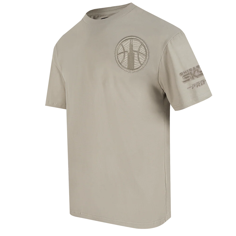 WNBA CHICAGO SKY NEUTRAL MEN'S COTTON JERSEY DROP SHOULDER TEE (TAUPE) - Image 4