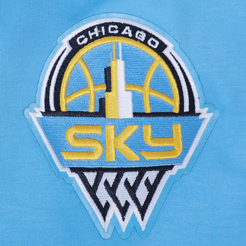 WNBA CHICAGO SKY CLASSIC CHENILLE MEN'S DOUBLE KNIT PULLOVER HOODIE (UNIVERSITY BLUE) - Image 12