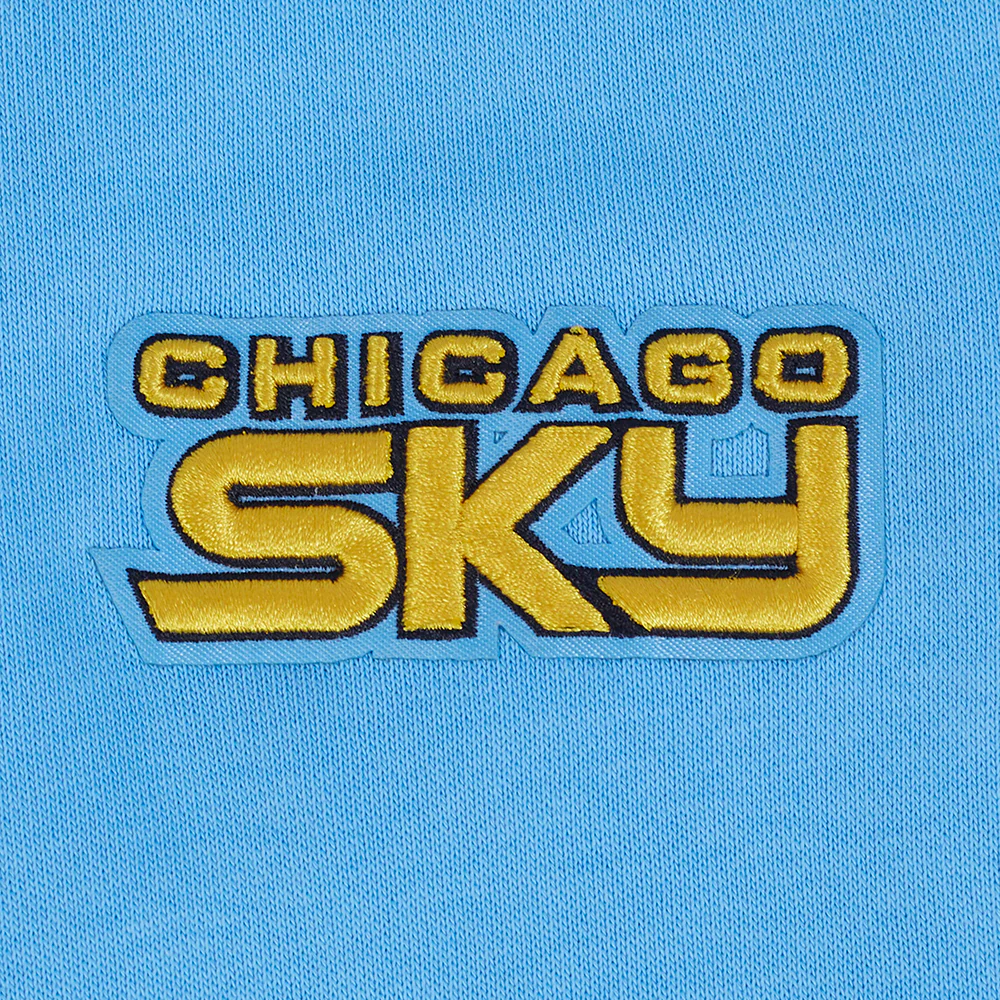 WNBA CHICAGO SKY CLASSIC CHENILLE MEN'S DOUBLE KNIT PULLOVER HOODIE (UNIVERSITY BLUE) - Image 9