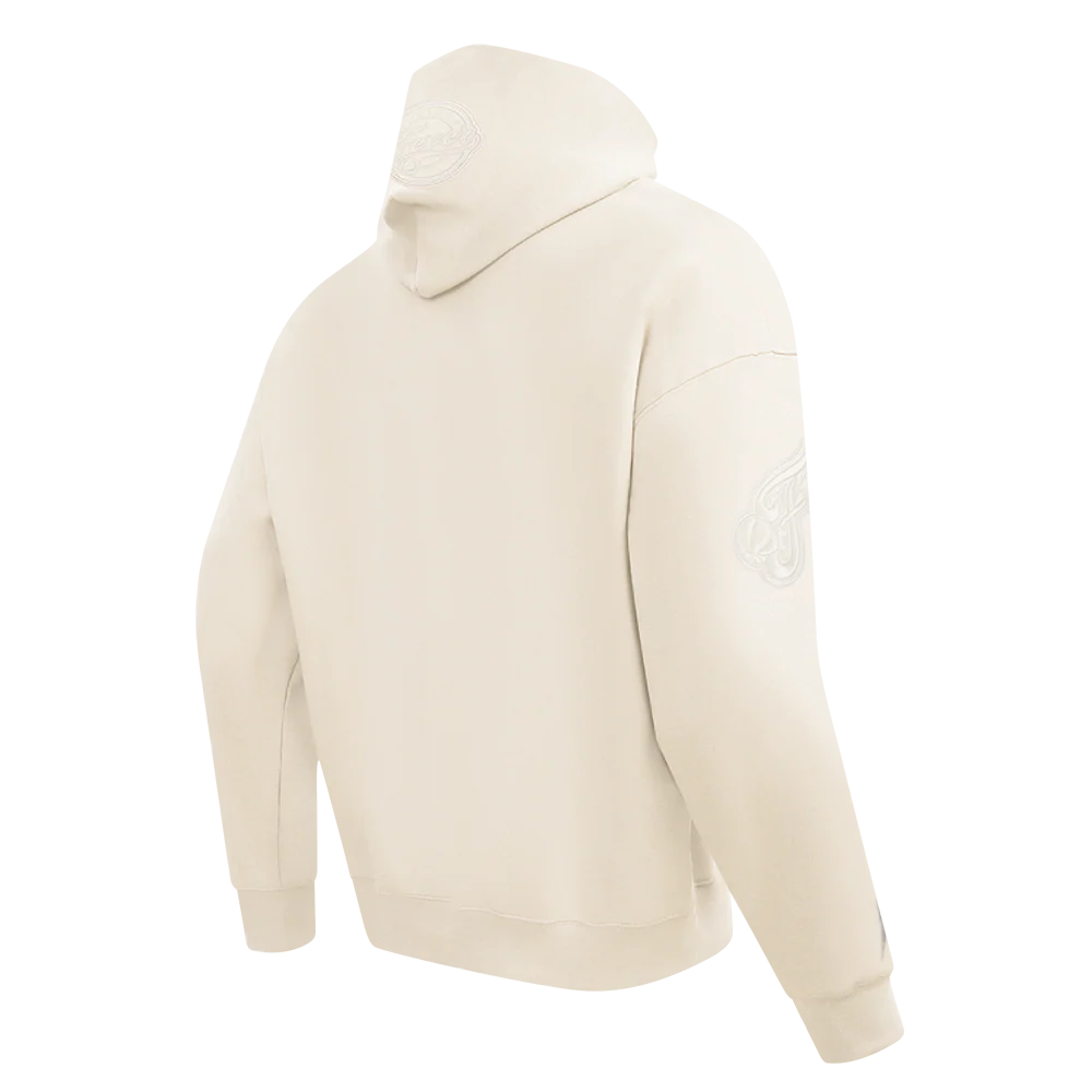 WNBA INDIANA FEVER NEUTRAL MEN'S DROP SHOULDER FLEECE PULLOVER HOODIE (EGGSHELL) - Image 6